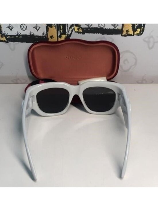 New Authentic  Gucci GG1545S 003 – Light Grey Oversized Square Sunglasses ✨ main image 11
